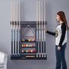 High-End Solid Wood Wall-Mounted 8-Cue Billiard Rack - Table Accessories