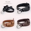 Womens Classic Leather Waist Belt With Pin Closure For Daily Wear And Jeans
