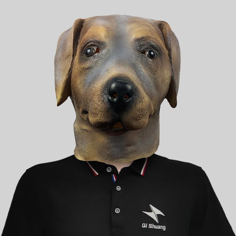 

Labrador Dog Comical Head Mask Fun Latex Accessory For Halloween And Party Fun