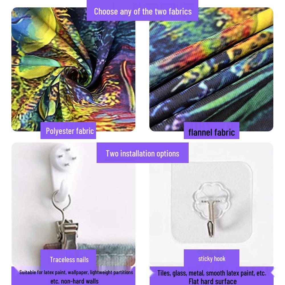 Fluorescent Festival Atmosphere Wall Hanging - Artistic Decoration Cloth