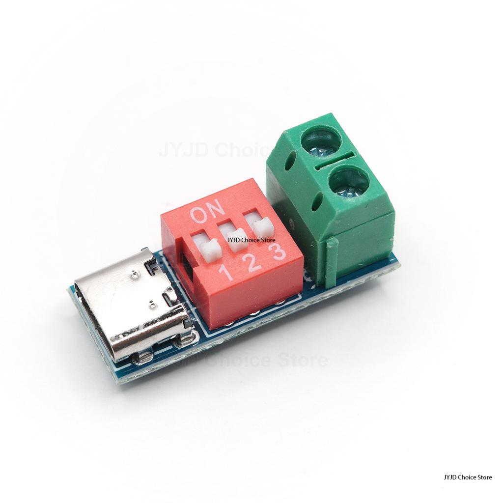 Typ-C PD QC Trigger 5V~20V Wählschalter Einstellung DC Spannungs-Stromversorgungsmodul Wählschalter Spannung Schnelllade-Täuschungsmodul