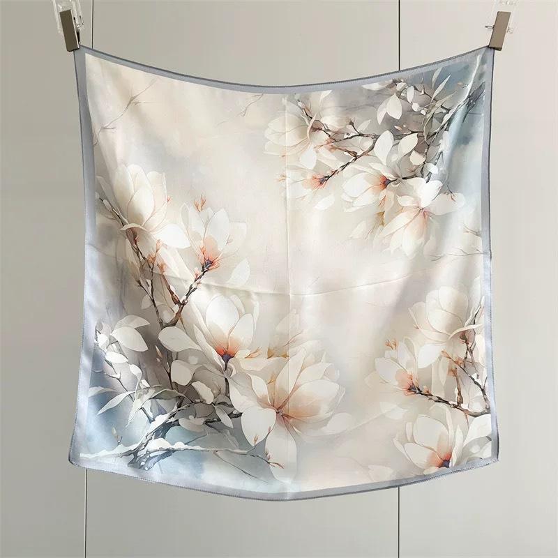 

Новый 100% Натуральный Шелковый Квадратный Женский Модный Пляжный Пашмина Буфанда Фораль Женский Шаль Накидки Бандана Шарфы Фуляр сьял Real Silk 65x65cm