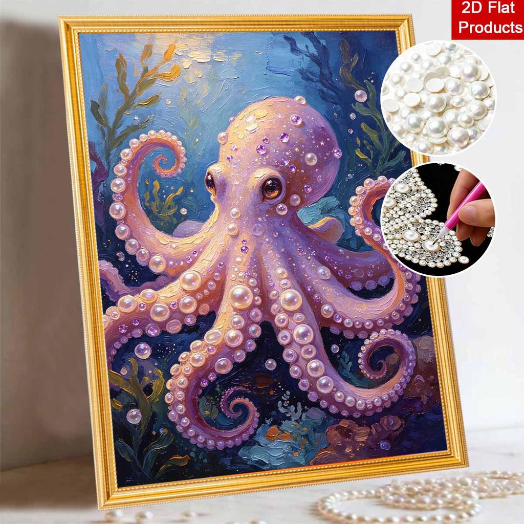 Pearl octopus painting kit painting art handmade diy home decoration painting