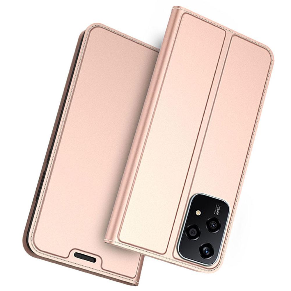 

For Honor 200 Lite Case Card Slot Magnetic Closure Leather Phone Cover Rose Gold