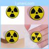 Unique Geometric Radiation Symbol Badge Stylish Round Metal Brooch For All Genders