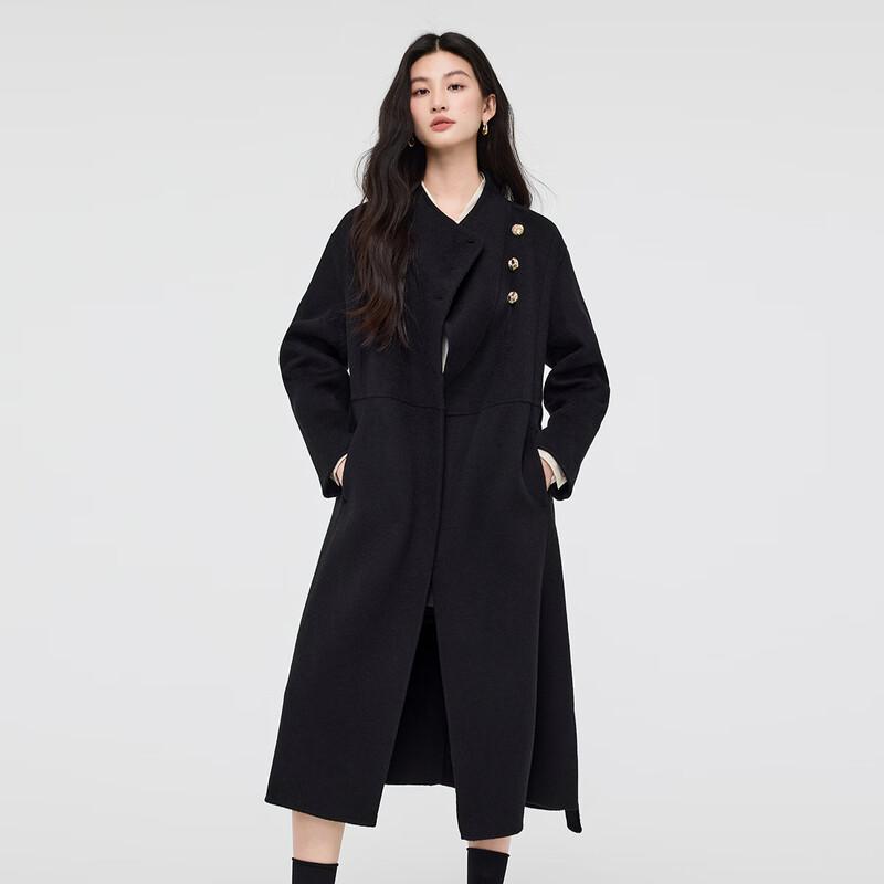 FivePlus Women's Wool Blend Lapel Belted Coat