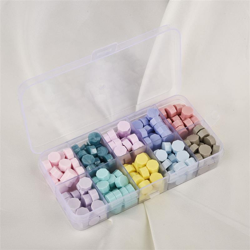 Boxed Lacquer Sealing Wax Ancient Octagonal Paint Sealing Wax Box Set Stamp Beads DIY Craft Invitation Envelope Wedding Wax Seal