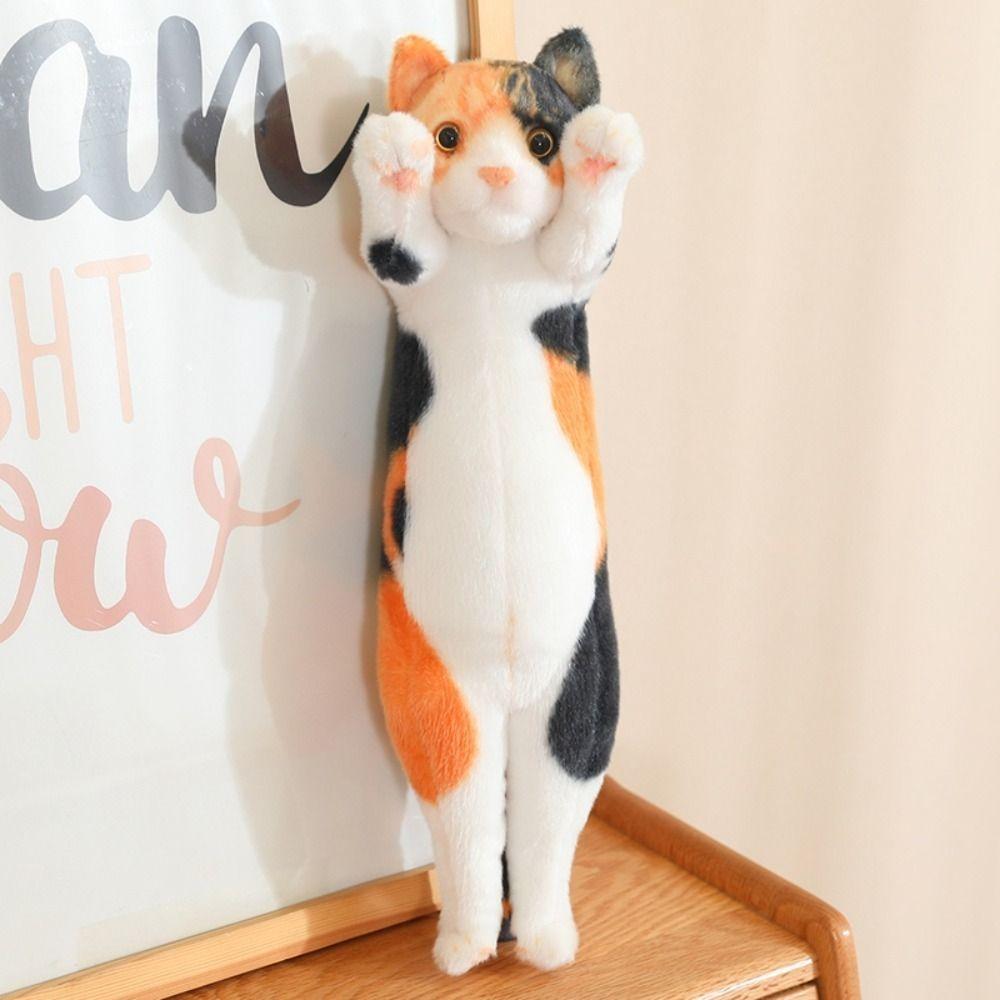 Stofftier Simulation Katze Plüschtier PP Baumwolle Springendes Kätzchen Plüsch Heimdekoration
