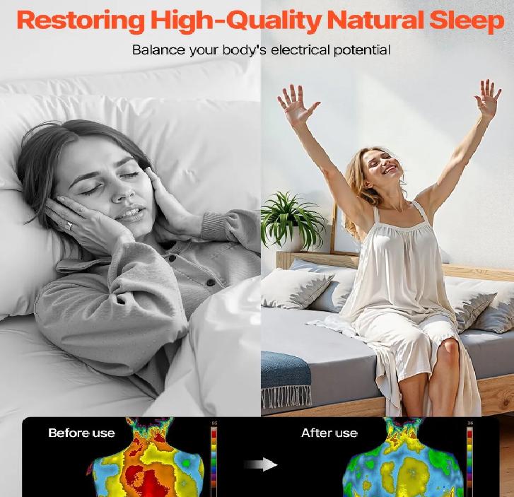 Grounding Sheets King Size Mat - 90% Cotton + 10% Silver Fiber Earthing Sheet | Better Sleep, Natural Energy