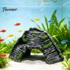 Lightweight Fish Tank Cave Turtle Basking Platform, Artificial Rock Reptiles Dock, Baby Tortoise Climbing Underwater Green Plant Decor Ramp, Realistic