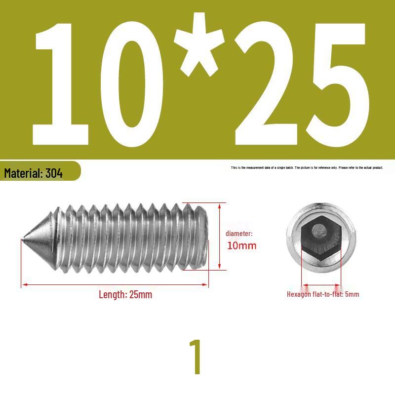 12.9 Edelstahl 304 Innensechskant Kegelspitze Gewindestift M2/M3