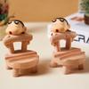 9cm Crayon Shin Chan Anime Figure Kawaii Phone Holder Accessories Cartoon Action Figure PVC Model Toys Doll Desktop Decorative