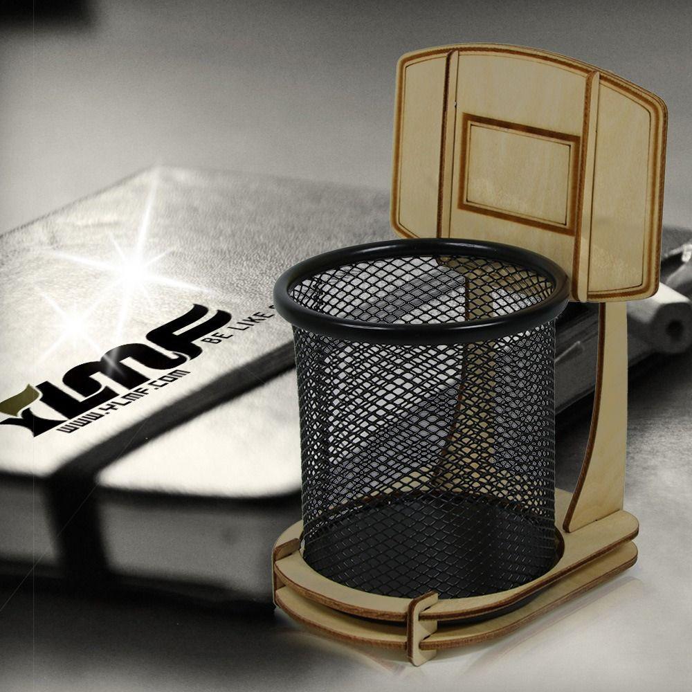 

Basketball Accessories Basketball Stand Pen Holder Wooden Pen Holder