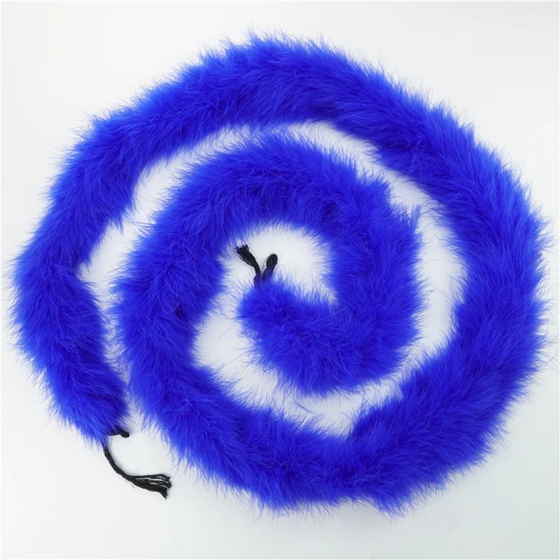 2 Meter Truthahnfedern Boa Dick 50 Gramm Feder für Basteln Handarbeit Fransenbesatz Boas Streifen Karneval Hochzeitsdekoration Dekor