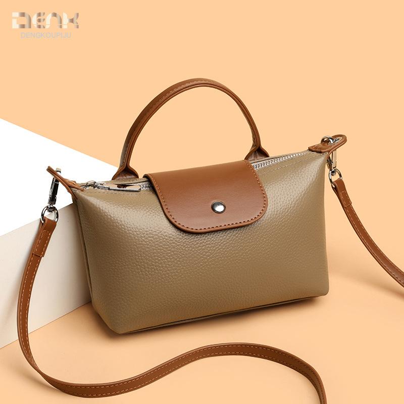Real cowhide handbag winter new trendy fashion Longxiang bag shoulder messenger bag first layer cowhide women's bag