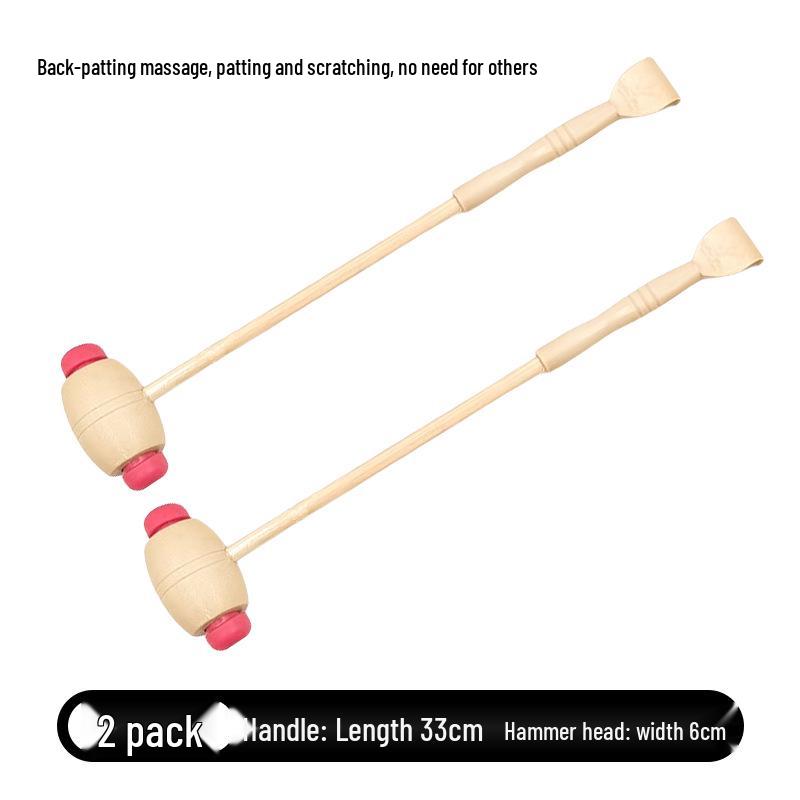 Bamboo Meridian Massage Hammer & Back Scratcher