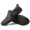 Spring and summer new leather comfortable soft soled men's shoes, flat bottomed running sports and leisure loafers