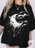 Melting Moon T-Shirt: Gothic Stars Graphic Tee
