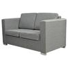 2-seater Sofa - vidaXL - Light Grey Fabric - Plush Comfort - Removable Cover - Contemporary Design