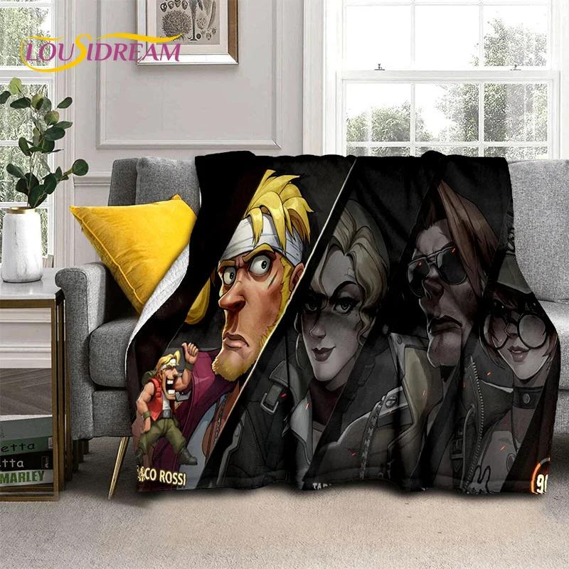 Cartoon Metal Slug Gamer Retro Game Blanket,Soft Throw Blanket for Home Bedroom Bed Sofa Picnic Travel Office Cover Blanket Kids