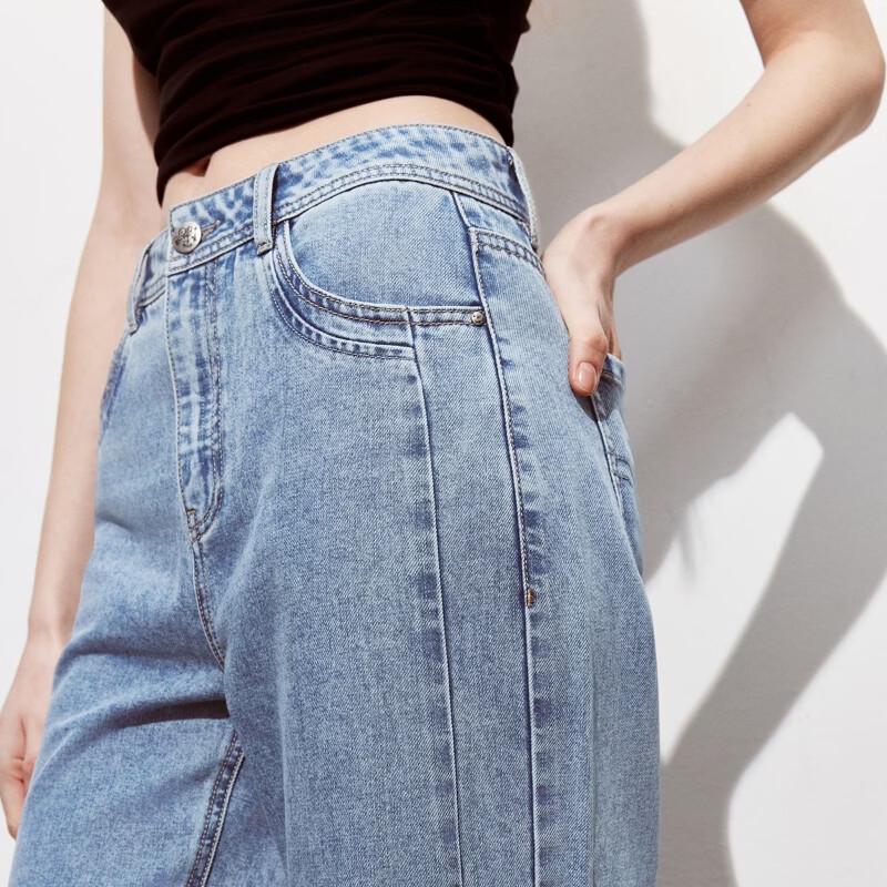 ONLY Women's High-Waist Loose Straight-Leg Denim Jeans