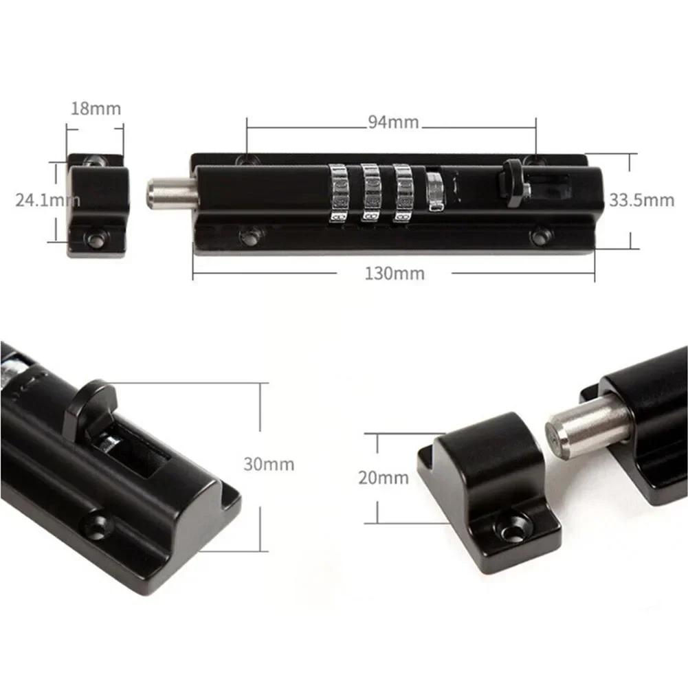 Door Bolt Password Lock Sliding Combination Code Bolt For Gate Garage Cabinet Anti-theft Home Hardware Gate Safety Door Lock