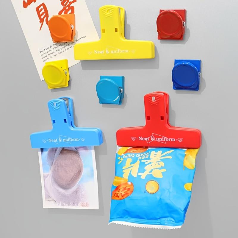 1pc Magnetic Clip Scrapbooking File Organizer Document Keeper Retro Plastic Pocket Bill Magnet Clip Office Stationery Supplies