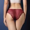 Sexy Frauen einfarbig Low Rise Spitze aushöhlen Slips Hip Lift Unterwäsche Höschen