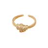 2026 Hot Selling Gold Wrapped Adjustable Full Diamond Index Finger Ring