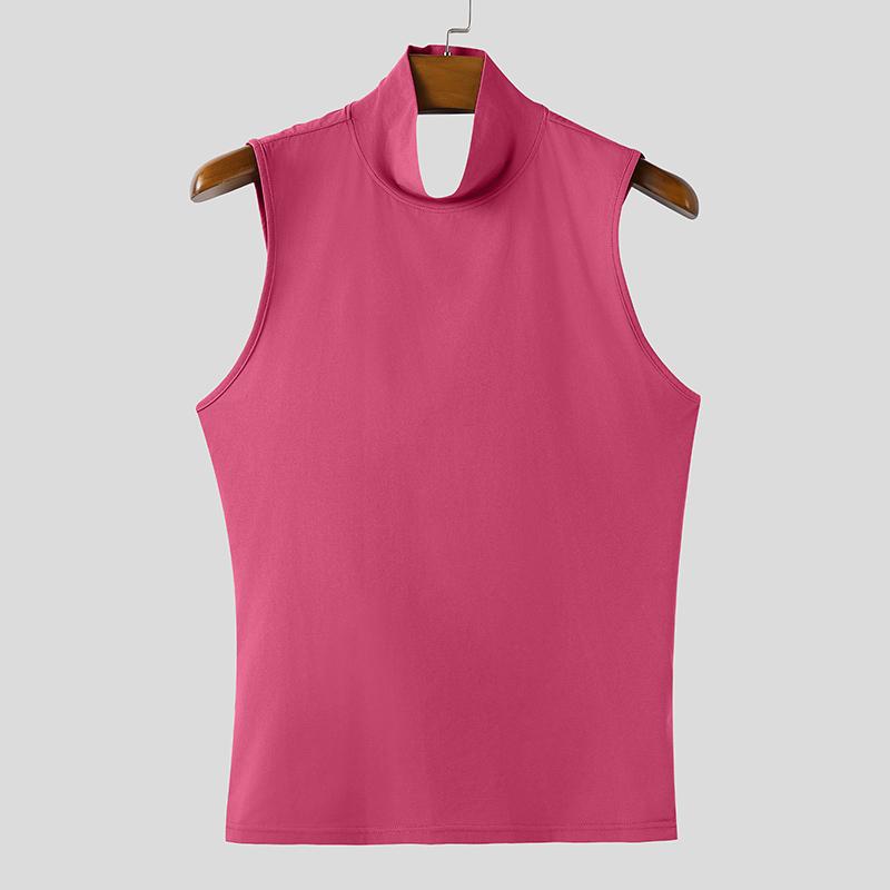 INCERUN Men Women Sleeveless Backless Casual Fitted Party Tank Tops