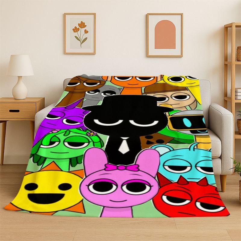 Hudební Sprunki Incredibox Hra Měkká Flísová Přikrývka, Útulná Přikrývka na Postel, Gauč, Pohovku, Ložnici, Obývací Pokoj, Cestování, Piknik Děti