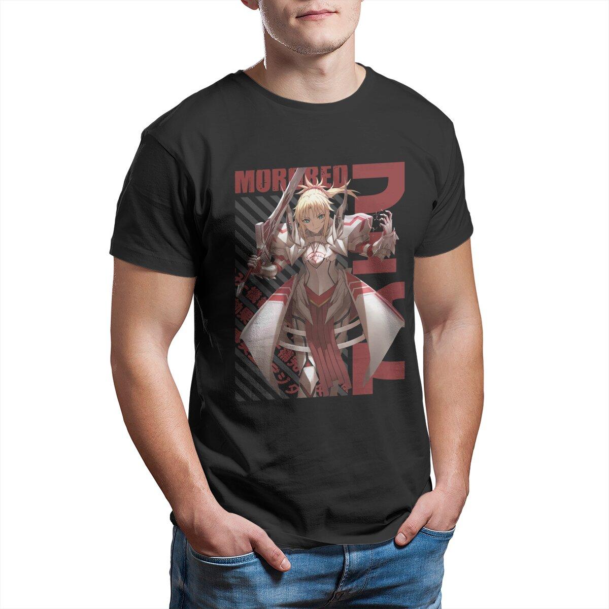 Fate Mordred Fate Stay Night Fate Grand Order Fgo fate kaleid liner Manga Japan TShirt for Men 100 Cotton printed Clothes S