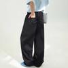 Men Loose Straight Cleanfit Denim Jeans Retro Casual Embroidered Long Pants