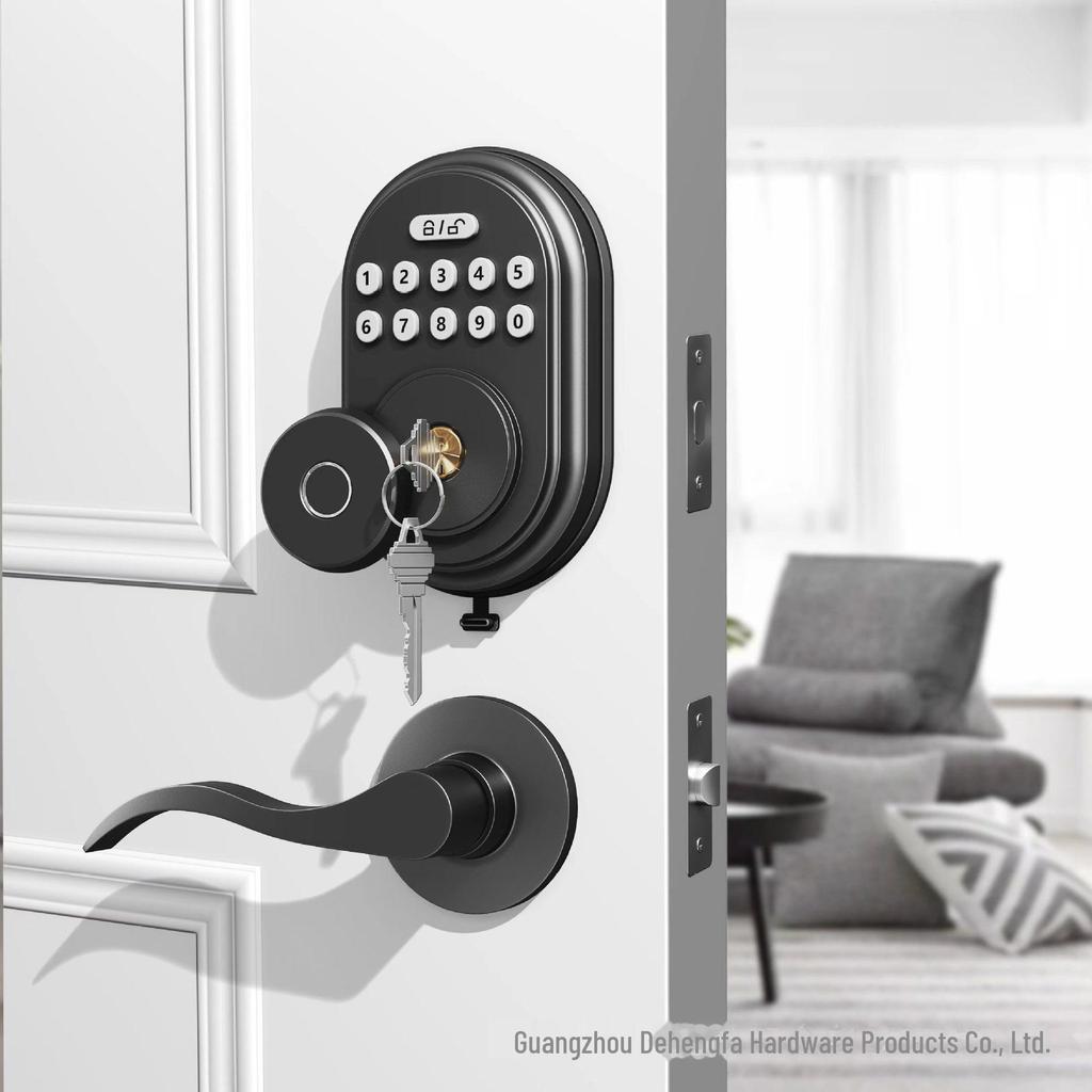 New American Standard Smart Deadbolt Lock with Fingerprint for Wooden Doors.