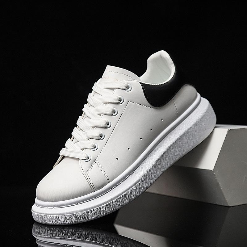 Summer New McQueen Casual Breathable Sneakers Platform Heightening Couple Board Shoes