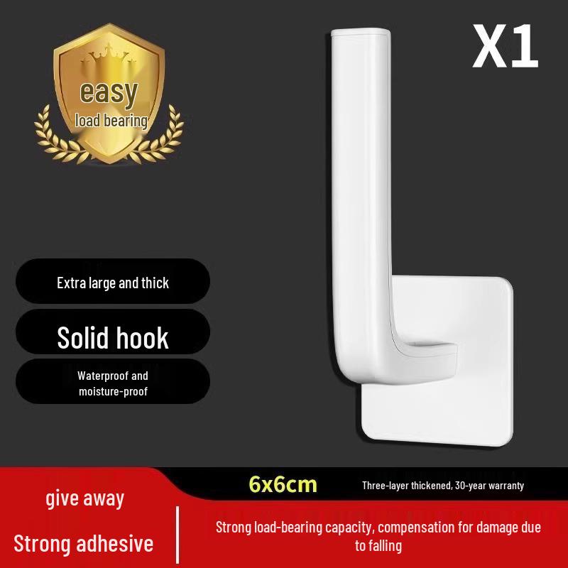 

L-Shaped Adhesive Hook: Strong, Traceless, Multifunctional Kitchen Storage Rack