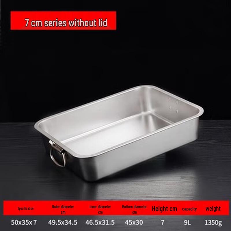 304 Stainless Steel Deep Rectangular Food Pan