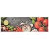 VidaXL Tapis de cuisine lavable impression légumes 45x150 cm velours 136537