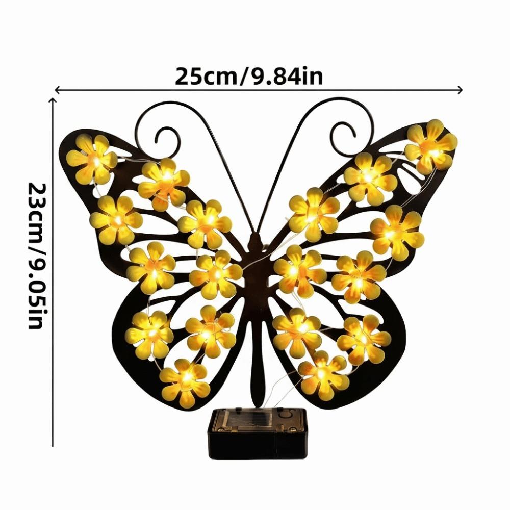 Solar Butterfly Wall Sconce Outdoor Decorative Light for 1.2V/0.5W Villa Patio