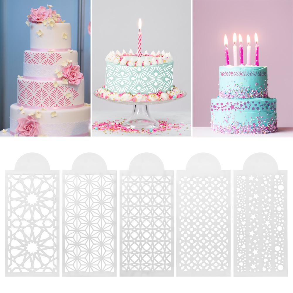 Wheat Spike Pattern Lace Border Sugar Sieve Mold Fondant Printing Cake Stencil Baking Templates