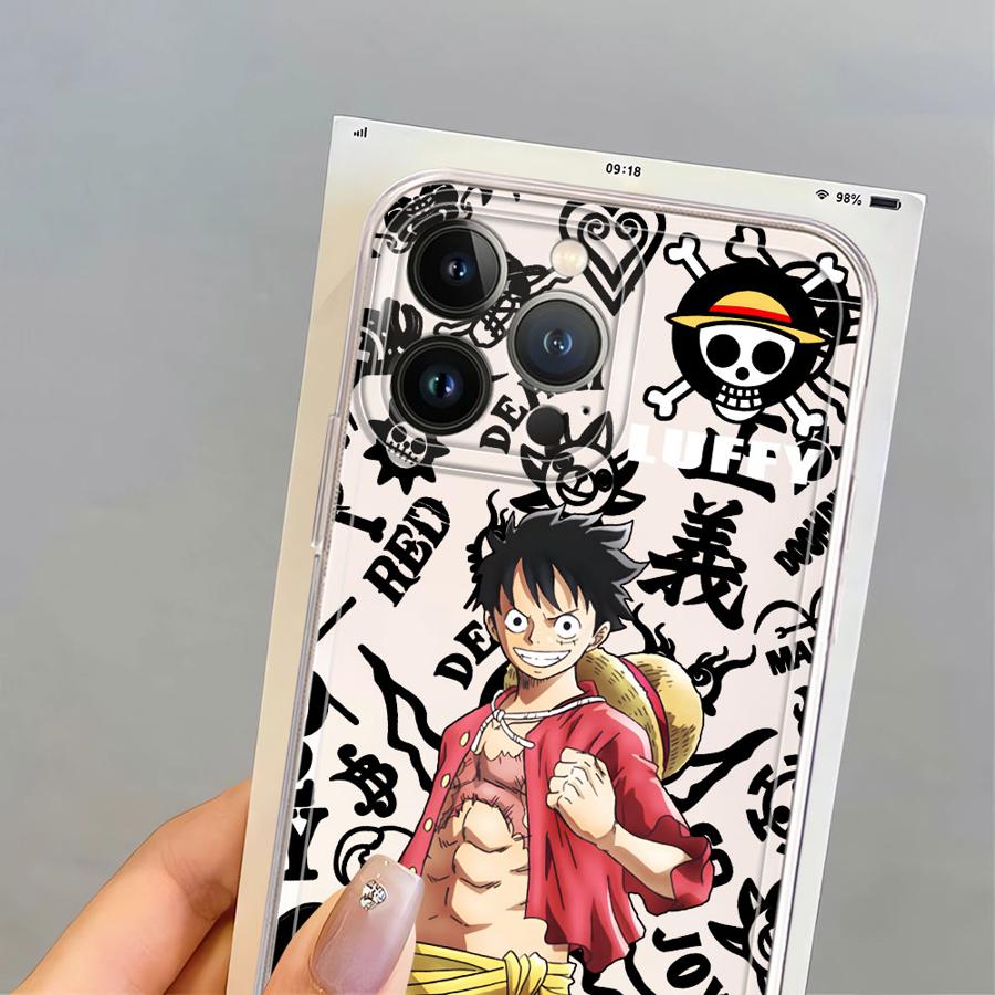 Case for iPhone 17 Pro Max 12 Mini 11 XR 13 Pro Air 7 8 XS Max 14 Plus 16 15 Soft Phone Cover O-One P-Piece Cool Luffy