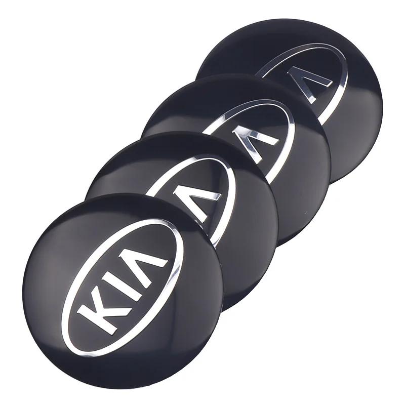 4Pcs Car Wheel Center Caps Badge Tire Hub Sticker Decoration For KIA Sportage Ceed Sorento Cerato Optima Picanto Rio Soul K5 K3