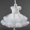 Baby Dress 0-5 Years Old Birthday Party Wedding Sleeveless Mesh Fluffy Cute Girl Princess Dress