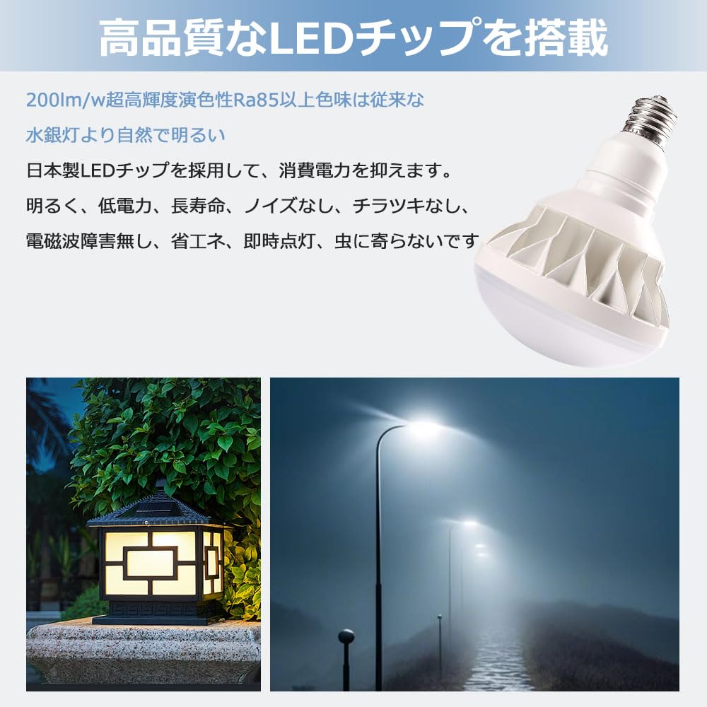 [CE RoHS PSE] LED Beam Bulb, Ballastless Mercury Lamp E39 Base, PAR56, 50W, 10000lm, Equivalent to 500W Mercury Lamp, for Warehouses, Factories,