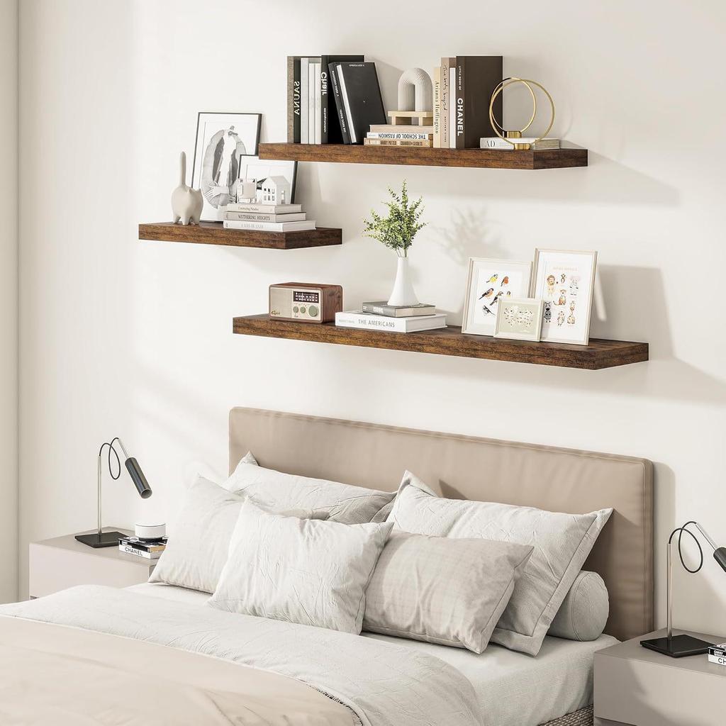 In-Stock Multi-Layer Floating Wall Shelf Rack for Living Room, Bedroom, Bathroom, or Kitchen Storage