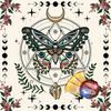 Tapestry Butterfly Moon Phases Tablecloth for Bedroom Decorative Background Cloth Picnic Blanket Tarot Tablecloth Home