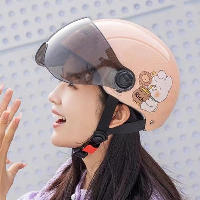 2024 Electric Bike Helmet Electric Bike Riding Helmet Cute Men Women Electric Bike Summer Half Helmet Motorcycle Safety Helmet