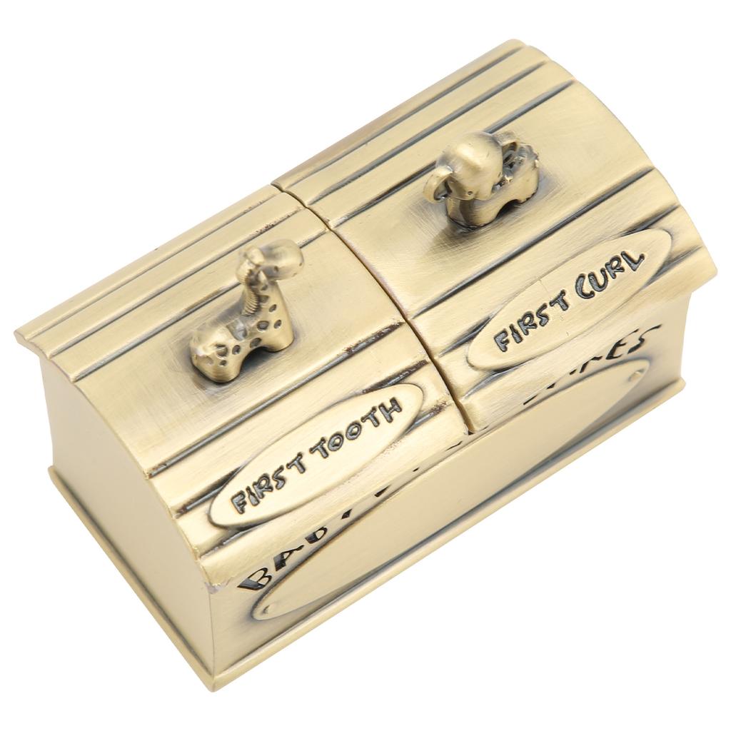 Baby Keepsake Box European Style Rust Resistance Beautiful Appearance Tooth Fairy Gifts for Little ChildrenGreen Patina