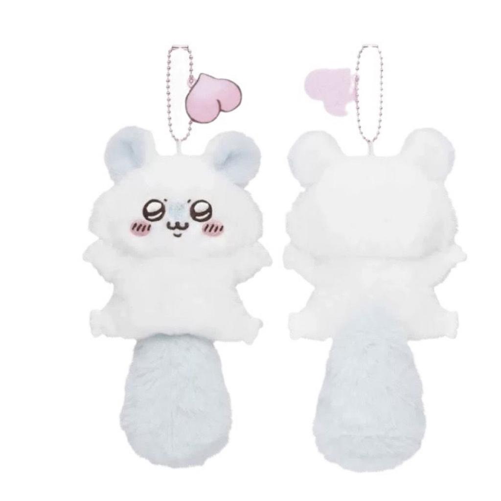 Anime Keychain Pendant Bead Chain Keychain Girl Kawaii Bag Pendant Momonga Plush Doll Cute Girl Heart Gift