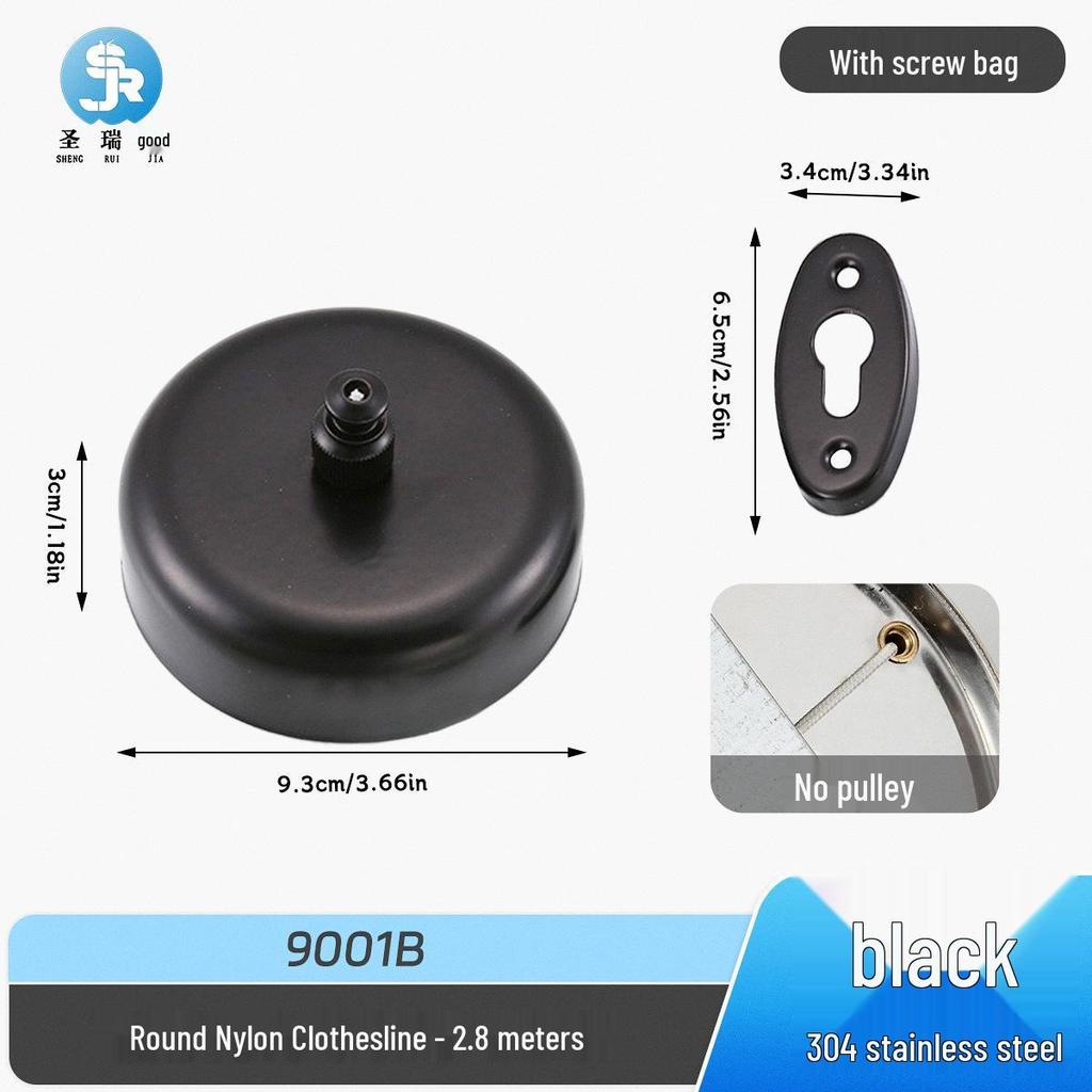 304 Stainless Steel Retractable Clothesline - No-Drill, Invisible Wall Mount, Indoor Nylon Drying Rope
